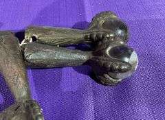 5 Pc. Antique Iron Claw & Glass Ball Furniture Feet