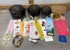 Wallets, Feather Pen Sets, 50th Wedding Decor, Shells, Petosky Stone, Reflections Book & More