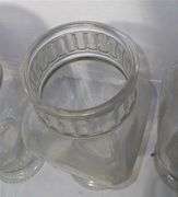 Five Clear Glass Candy Jars