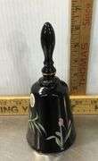 Fenton Black Hand Painted Bell