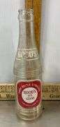 Vintage Beverage Bottles & 7 Striped Iced Tea Glasses