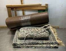 Fold Up Stool, Standing Mat & Rag Rugs