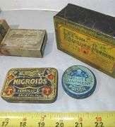 Assortment of Vintage Medicinal Items & Advertising Tins