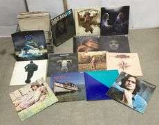 Metal Wire Crate of Miscellaneous Vinyl Records