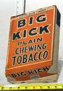 Big Kick Plain Chewing Tobacco Cardboard Advertising Sign