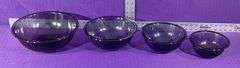 Pyrex 4 Pc. Purple Glass Mixing Bowl Set 1 Qt.- 4 Qt.