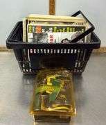 Magazines, Plastic Basket & Closer Door Knob