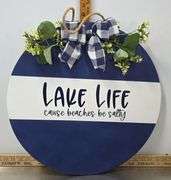 Lake Life Door Hanging Sign