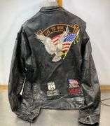 Biker Jacket Diamond Plate Leather Size 3X
