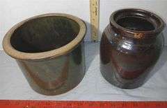 Two Stoneware Crocks