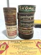 Culture Crush Cut Tobacco Box, Skoal & Copenhagen Snuff & Various Vintage Tobacco Related Items