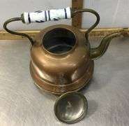 Copper/Brass/Porcelain Tea Kettle Made in Holland