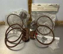 Seville Wrought Iron Towel Rings, Toilet Paper Holder & Hooks