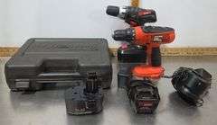 3 Drills with Batteries and Chargers