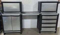 5 Piece Garage Workstation with 2 Upper Cabinets