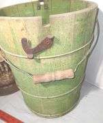 Old-Fashioned Hand-Crank Ice Cream Maker and Quaker Metal Tin
