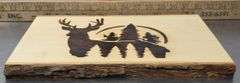 Wooden Deer in Forrest Plaque