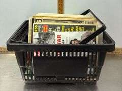Magazines, Plastic Basket & Closer Door Knob