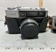Brownie Reflex Synchro Camera w/ Strap, Kodak Eight Model 25 8MM Movie Camera Video & Taron 35mm Cam