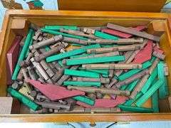 Wooden Case of Lincoln Logs