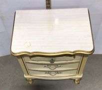 Gold Trimmed Antique Night Stand