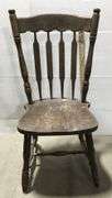 4’x25” HD Wood Dining Table and One Antique Dark Wood Chair