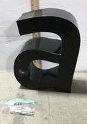 Black Block Facade Letter - Lowercase A