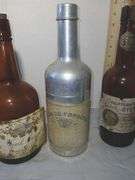 Cuban Humidor and Vintage Liquor Bottles