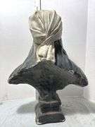Signed 19th Century Hand Painted Composition Bust