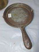 Antique Brass Fog Horn, Ring of Large Skeleton Keys & 4" Frying Pan