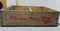 RC Cola Wooden Soda Crate & Charles Chips Tin