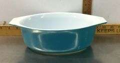 PYREX Horizon Blue and Gold Acorn Casserole Dishes