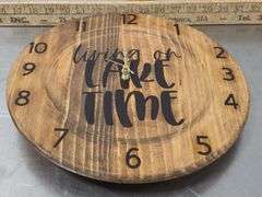 Handmade Living on Lake Time Clock