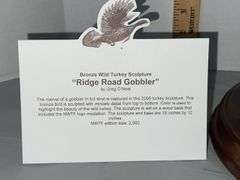 Bronze Wild Turkey Sculpture “Ridge Road Gobbler” 791/2500