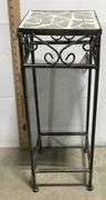Tile Top Plant Stand  22” Tall 8”x8”