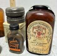 Goike’s Kashub Snuff Bottles, Bush Creek Smoking Tin & Various Other Snuff Bottles
