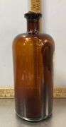 Vintage Large Brown Glass Detroit Vitallic Elixir Bottle
