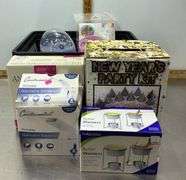 Plastic Basket, Garment Steamer, Butter Warmers, New Years Party Kit & More
