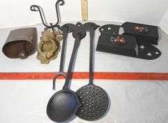 Cast Iron Deer Head Door Knocker, Riveted Cowbell & More