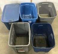5 Large Totes with One Lid