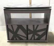 Purple and Black Painted Swiveling entertainment  Stand 29”x23”x13”