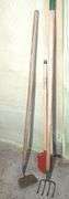 4-Tine Forged Spading Fork, Hoe and Kids Garden Shovel