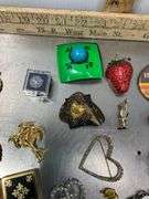 Assorted Jewelry, Copper Belt & Pins (the 2 cross pins are marked Sterling)