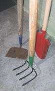 4-Tine Forged Spading Fork, Hoe and Kids Garden Shovel