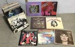 Metal Wire Crate of Miscellaneous Vinyl Records