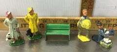Cigar Box With Lead/Wood Toys