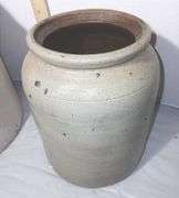 Salt-Glazed Stoneware Whisky Jug and Oyster Jar