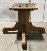 4’x25” HD Wood Dining Table and One Antique Dark Wood Chair