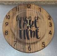 Handmade Living on Lake Time Clock