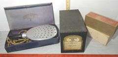 Vintage Medical Devies and Metal File Box